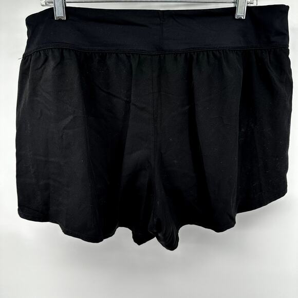 Nike Active Board Shorts Swim Pull On Mid Rise Logo Stretch Beach Black 1X - Picture 5 of 5